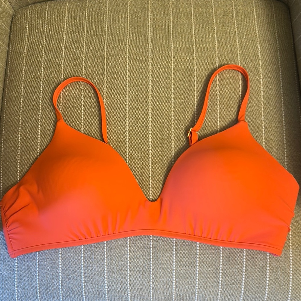 Tory Burch Vibrant Orange Swim Bra